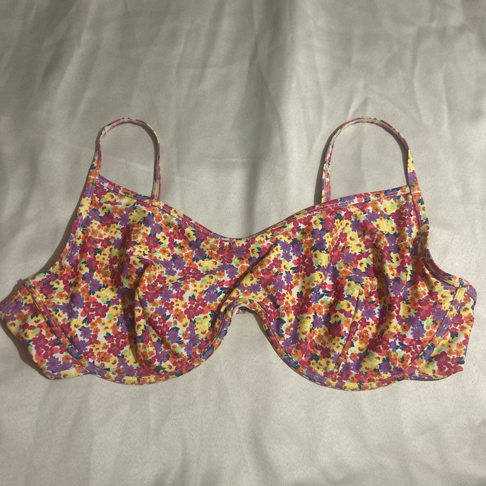 Old Navy Floral Underwire Bikini Top - Yellow, Pink, Purple